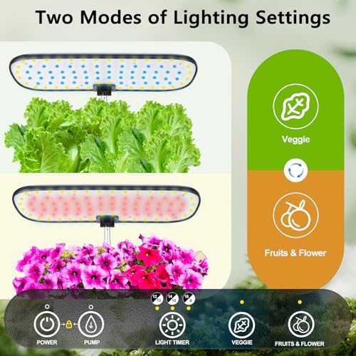 Hydroponics Growing System with LED Grow Light