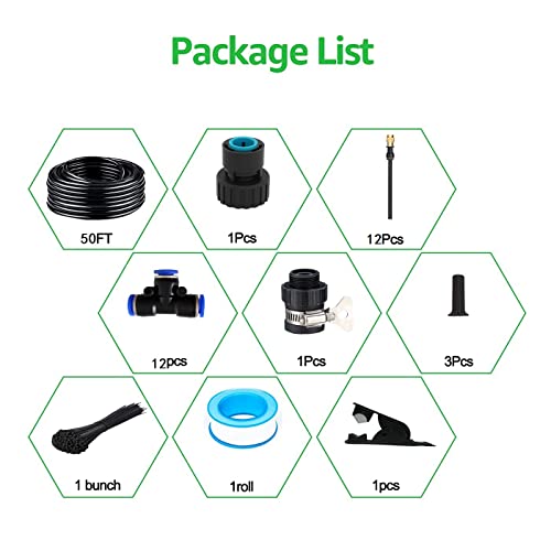 50FT Drip Irrigation System (15M)