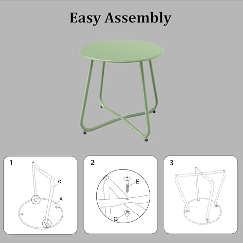 Bean Green Patio Side Table