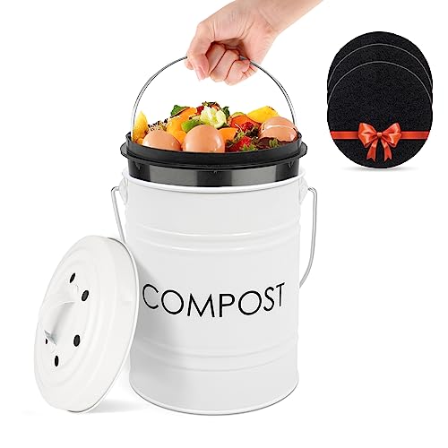 Compost Bin Kitchen Countertop Compost Bin with lid