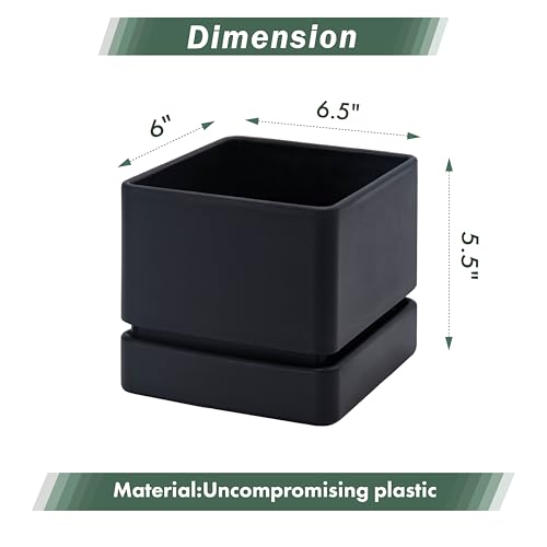 2 Pack Plastic Herb Planter Pots (2 Count)