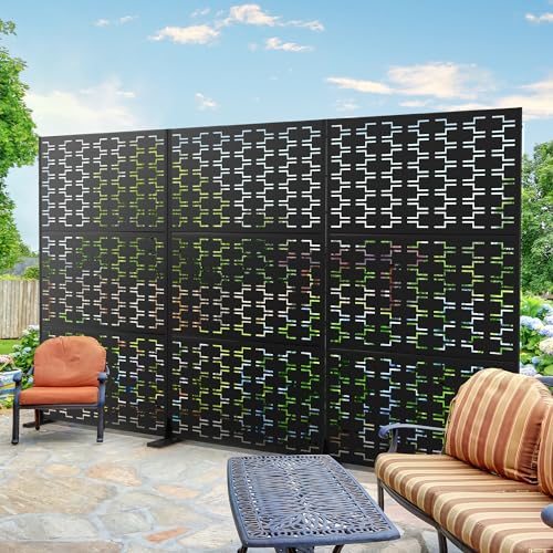 Metal Privacy Screen Outdoor 72" H×47" W (23.52 Sq Ft)