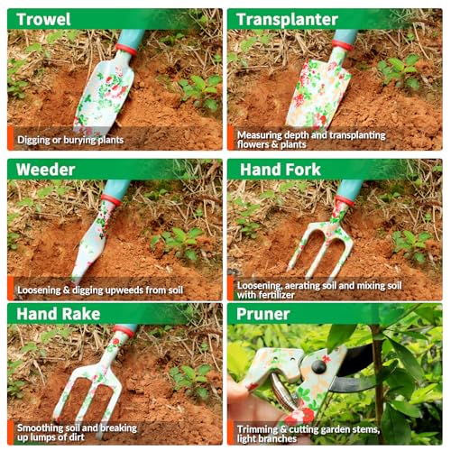 Garden Tool Set Gift for Mom (10 Count)