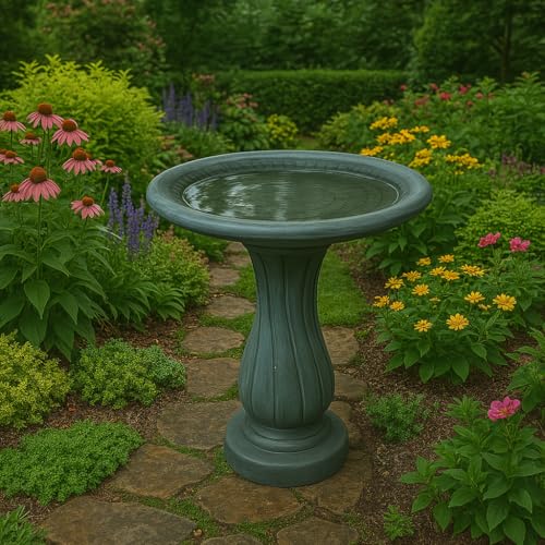 Solid Rock Stoneworks Spiral Birdbath