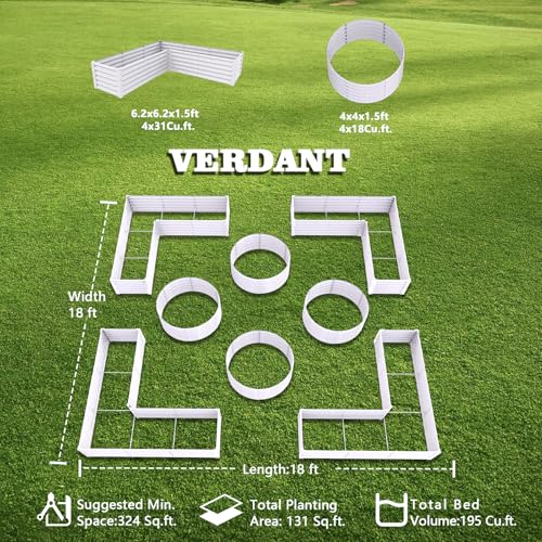 Anleolife 8 Bed 4ft Round & 74x74in L (8 Count)
