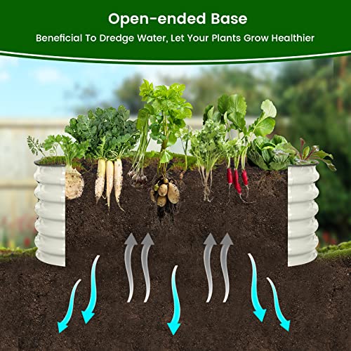 17" Tall 42" Round Metal Raised Garden Bed Kits