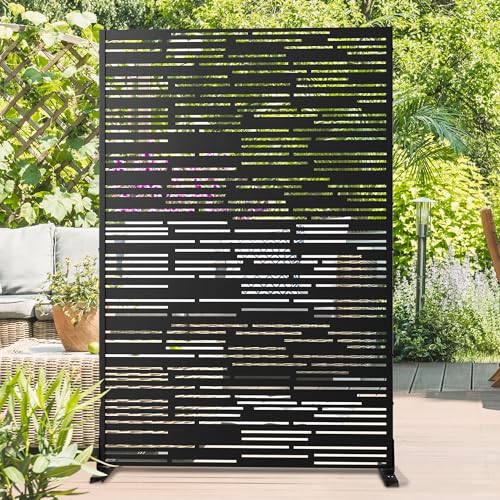 Metal Privacy Screen Outdoor 72" H×47" W