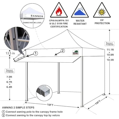 USA 10x10 Pop Up Canopy
