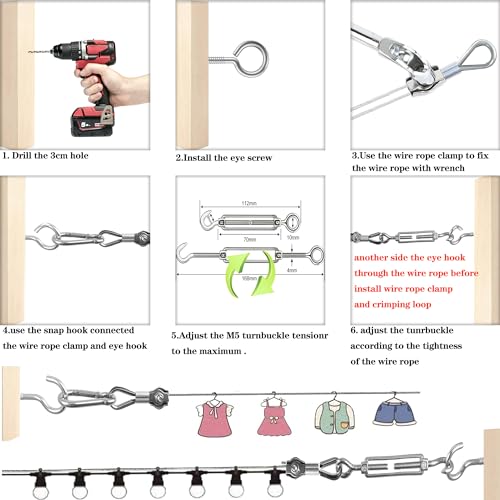 M5 Turnbuckle Wire Tensioner Kit
