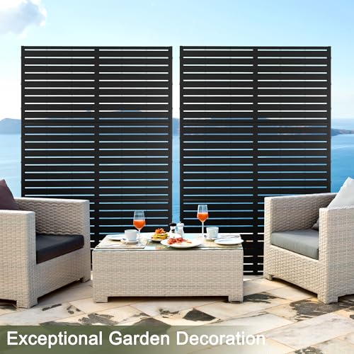 Metal Privacy Screen Outdoor 72" H×47" W (23.53 Sq Ft)