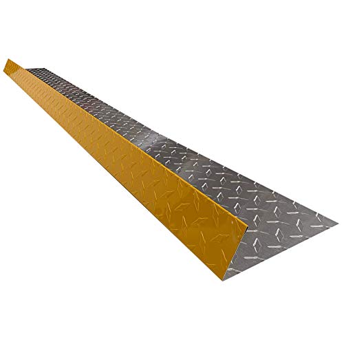 26 Gauge 5 Foot Rain Diverter (Aluminum Diamond Plate - Yellow)