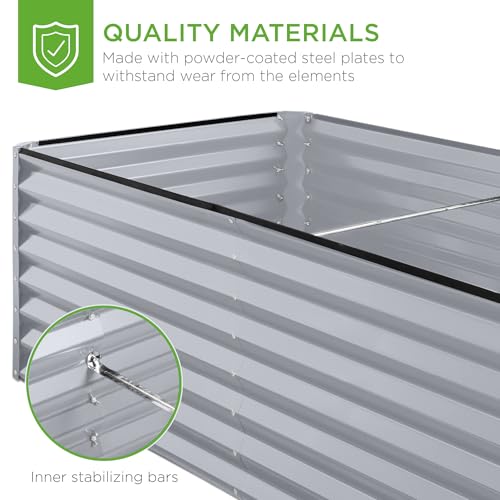 6x3x2ft Outdoor Metal Raised Garden Bed