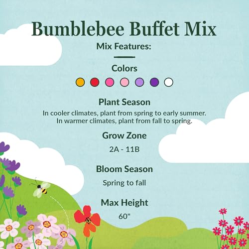 Bumblebee Buffet Bulk Wildflower Seeds (16 Ounce)