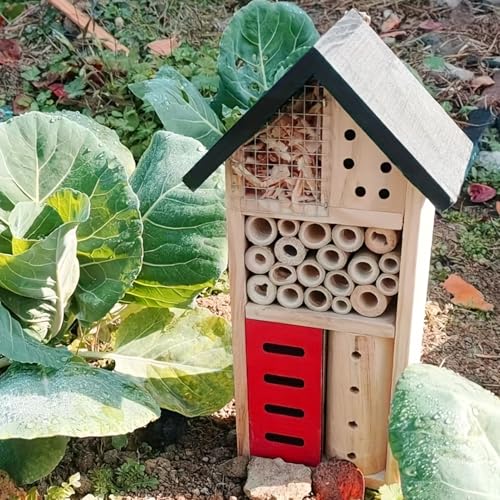 Insect Hotel Hanging Bee House Wooden Insect House (72 Count)