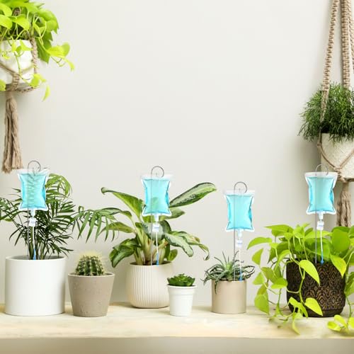 6 Pcs Plant Drip Irrigation 500ml Water Bag with Support Rod (6 Count)