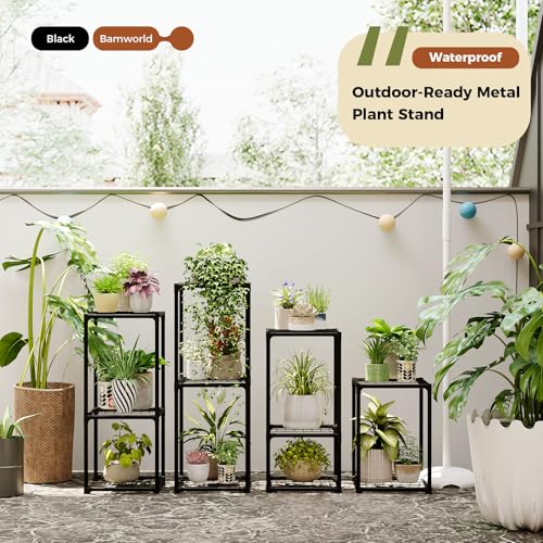 Plant Stands Indoor 4 Sets Plant Shelves Outdoor