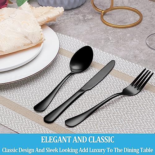 16 Piece Black Dinner Forks Set (16 Count)