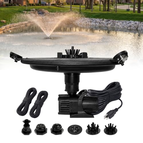 1 3 HP Floating Fountain & Aerator for Ponds and Lakes with 100 ft Cord