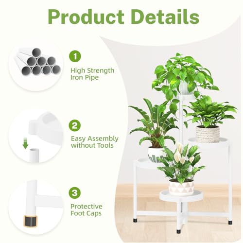 4 Tier Folding Plant Stand Indoor Outdoor