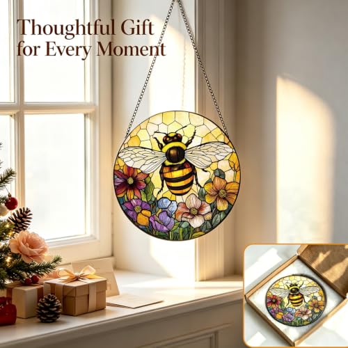 Vintage Bee Suncatcher (Bee Decor Suncatcher)