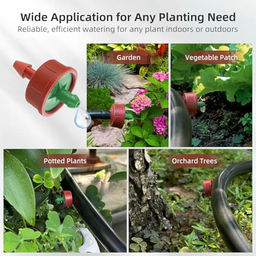60PCS 0.25 GPH Pressure Compensating Drip Irrigation Spot Watering Drippers (60 Count)