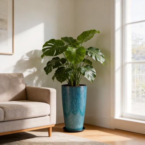 21 inch Tall Planter (Deep Blue)