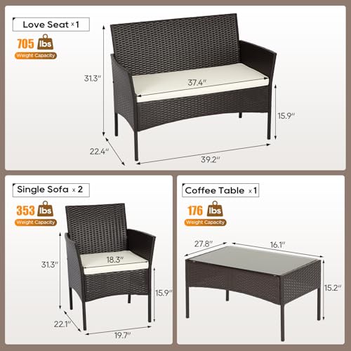 4 Piece Patio Furniture Set (4 Count)