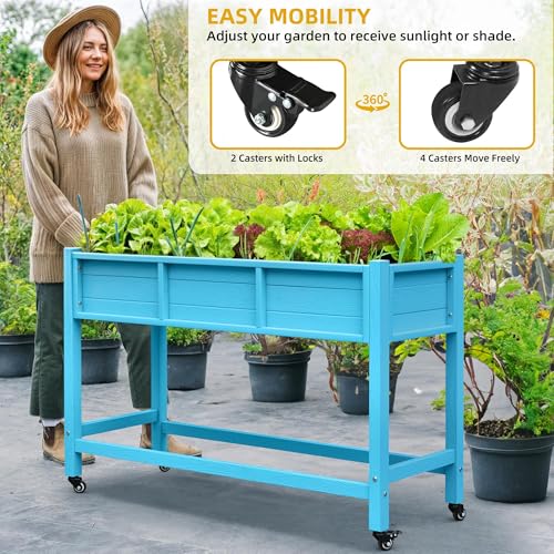 47x18x31in Raised Garden Bed HDPE