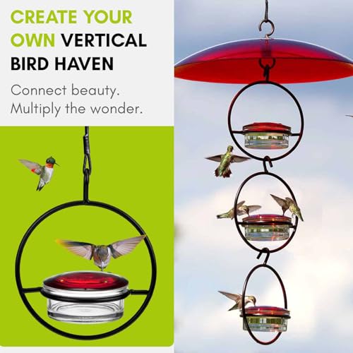 3 Pack Recycled Glass Slim Hummingbird Feeder