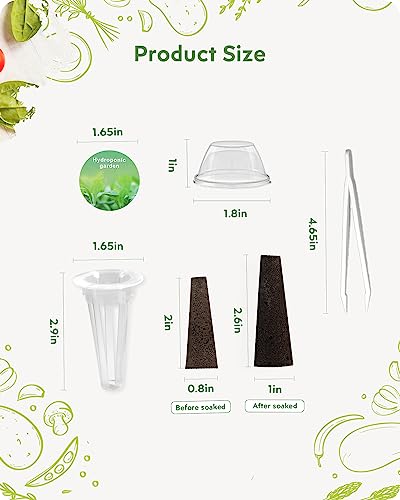 140pcs Hydroponic Pods Kit Compatible with AeroGarden & Most Brands