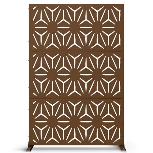 Metal Privacy Screen Outdoor 72" H×47" W