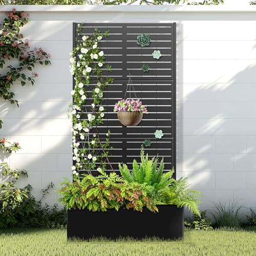 Metal Raised Garden Bed with Trellis