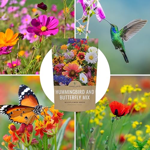 Bulk Wildflower Seeds Butterfly and Humming Bird Mix (80 Ounce)