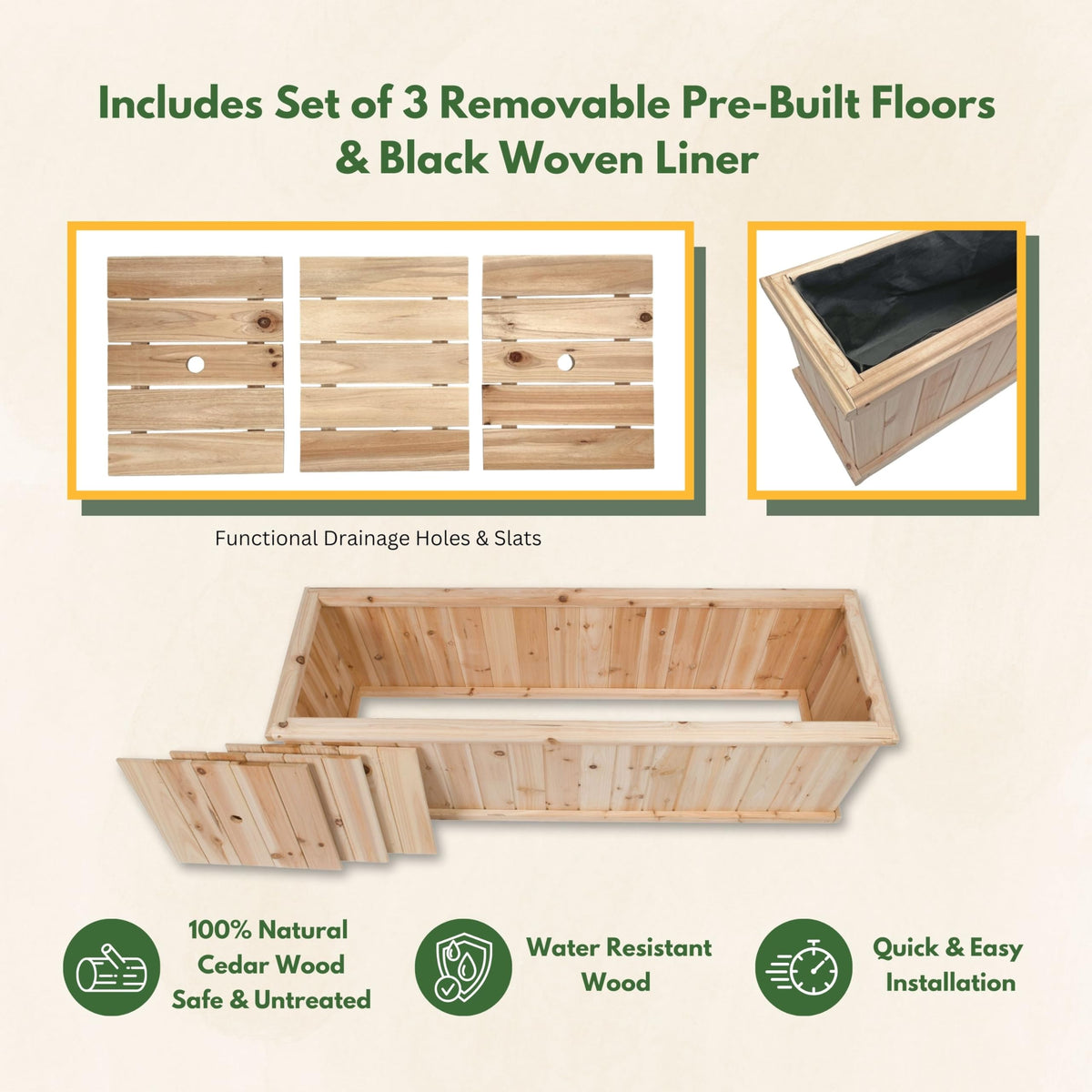 Premium Cedar Raised Garden Bed