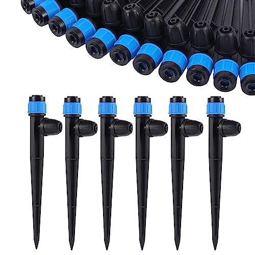 50 Pcs 360° Adjustable Drip Irrigation Spray Emitters (50 Count)