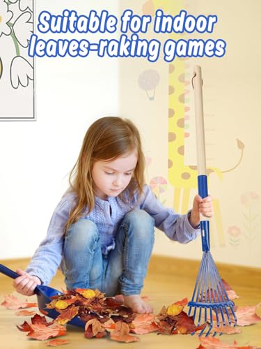 33" Kids Leaf Rake with Gloves