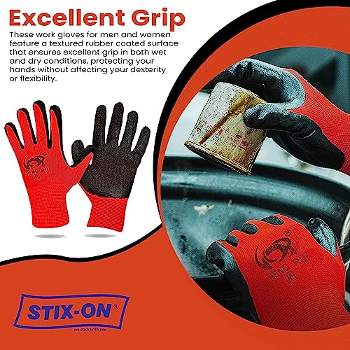 20 Pairs Red Large Work Gloves (20 Count)