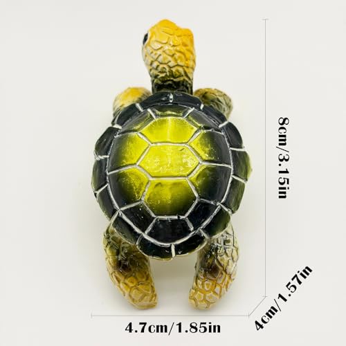 Cute Climbing Green Sea Turtle Flower Pot Hugger Figurines