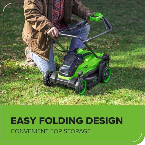 40V 14in Push Lawn Mower (14" Brushless Cordless (4.0Ah))
