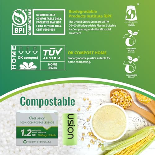 Compostable Trash Bags (270 Count)