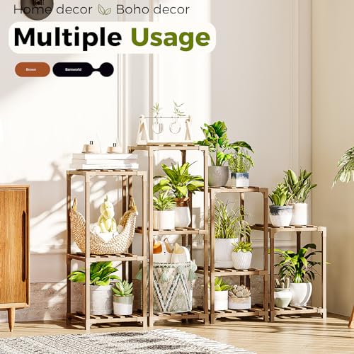 Plant Stands Indoor 4 Sets Plant Shelves Outdoor (4 Count)