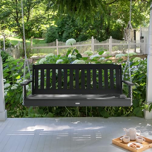 AD-PORL1-BKE Lehigh Porch Swing, 5 Feet, Black (Black)
