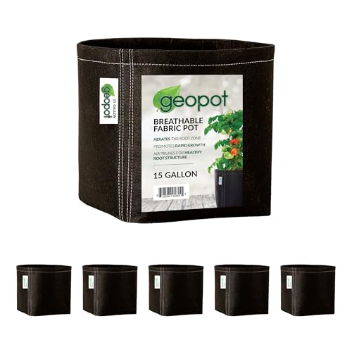 15 Gallon Fabric Grow Bags for Vegetables (5 Count)