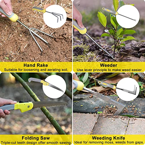 10Pcs Heavy Duty Stainless Steel Garden Hand Tools Set for Planting