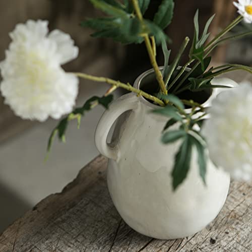 White Ceramic Vase with Handles