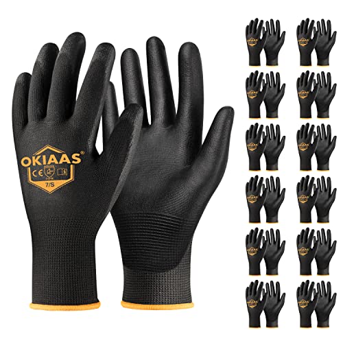 Men's Ultra Thin and Lightweight Working Gloves with Grip (12 Count)