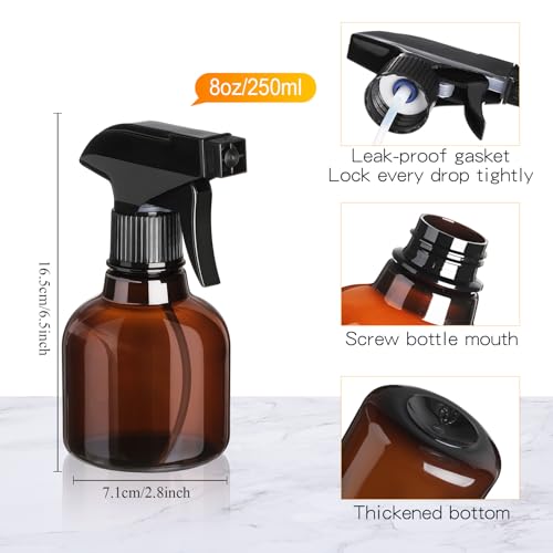 24 Pack 8 oz Plastic Small Spray Bottles with Trigger Sprayer