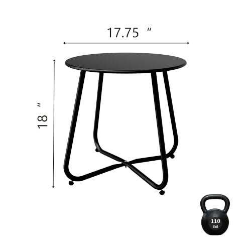 Patio Side Table (Metal Black)