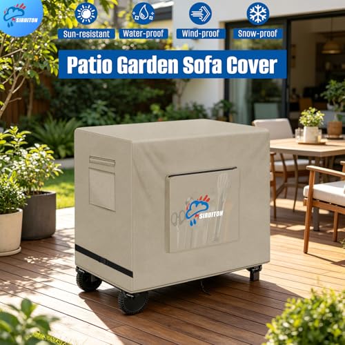 600D Outdoor Bar Cart Cover for 36" Portable Outdoor Table