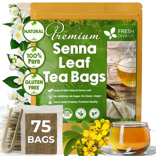 Premium 75 Senna Leaf Tea Bags (75 Tea Bags)